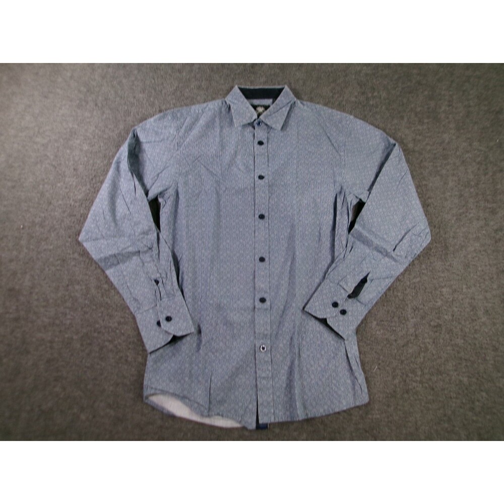 English Laundry Shirt Men Small Blue Flip Cuff Classic Casual Preppy Office